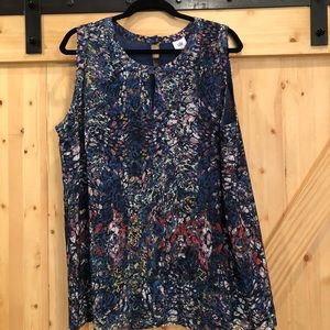 XL Cabi Sleeveless Silk Top. Never worn
